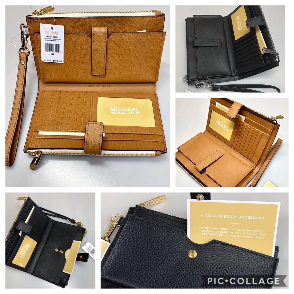 MICHAEL KORS DOUBLE ZIP Logo Signature Wallet - Picture 7 of 8